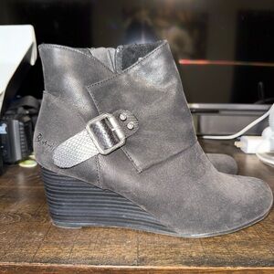Blowfish Black Ankle Booties with Buckle